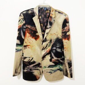 Valesiden Italy Style Men's Colorful Velvet Blazer Jacket Size 54 NWT